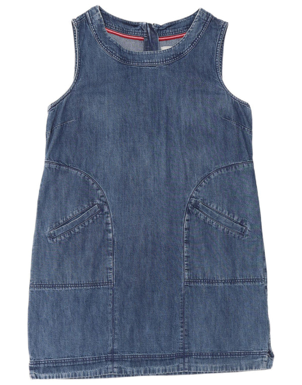 Vestido jeans feminino sem mangas White Stuff UK 18 XL algodão azul