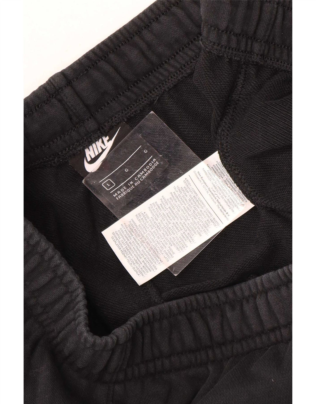 Calça de treino masculina Nike joggers grande algodão preto