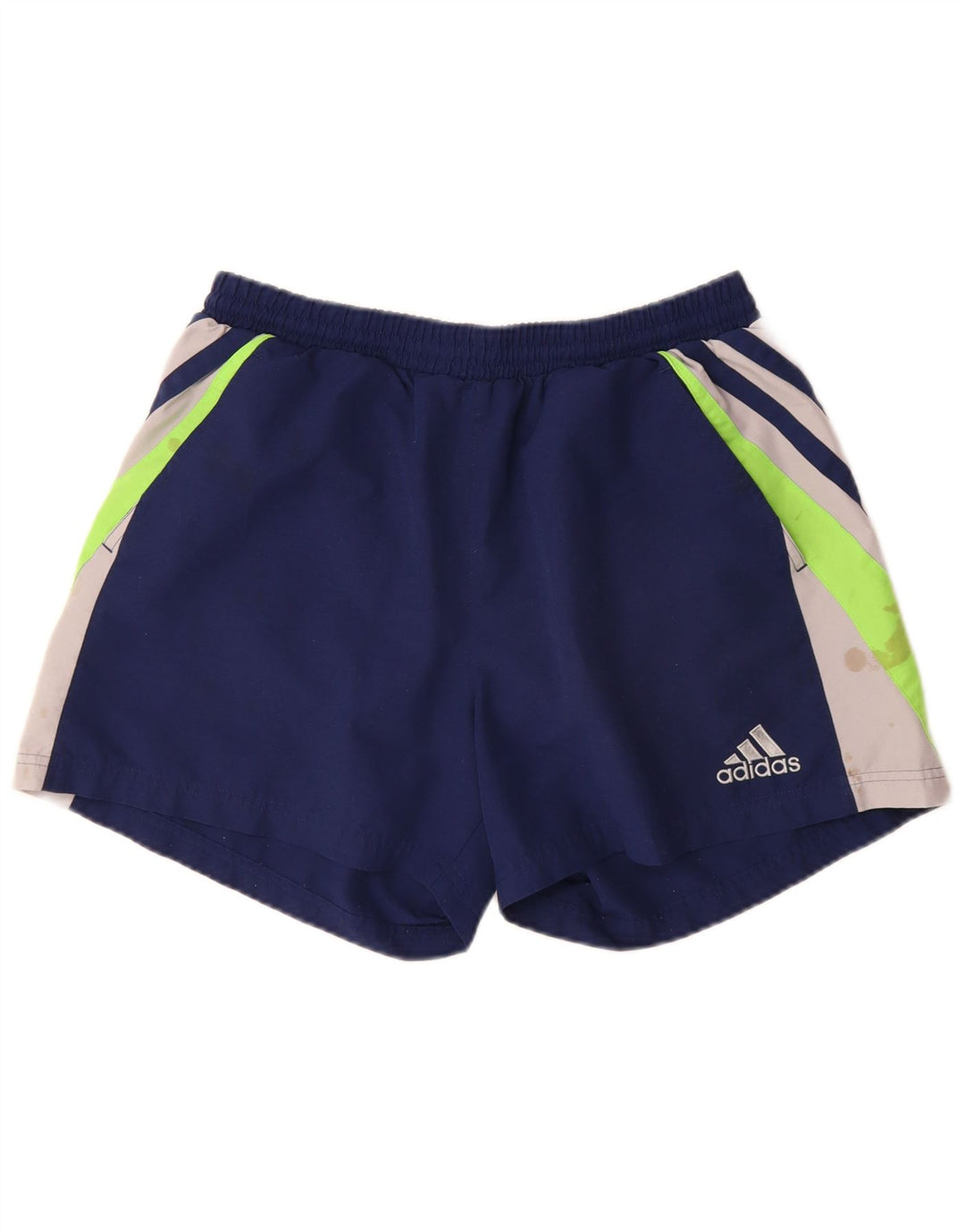 Shorts esportivos masculinos ADIDAS grande poliéster colorblock azul marinho