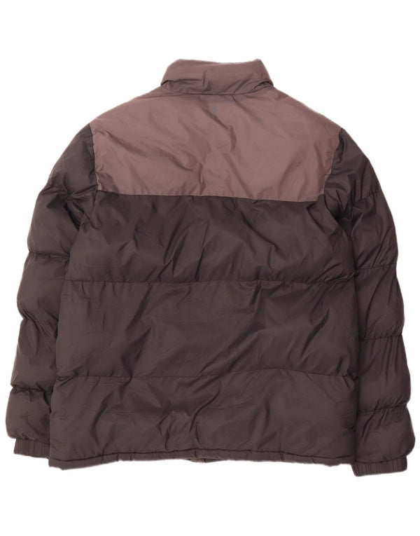 Jaqueta acolchoada masculina Mountain Warehouse UK 40 grande bloco colorido preto de nylon