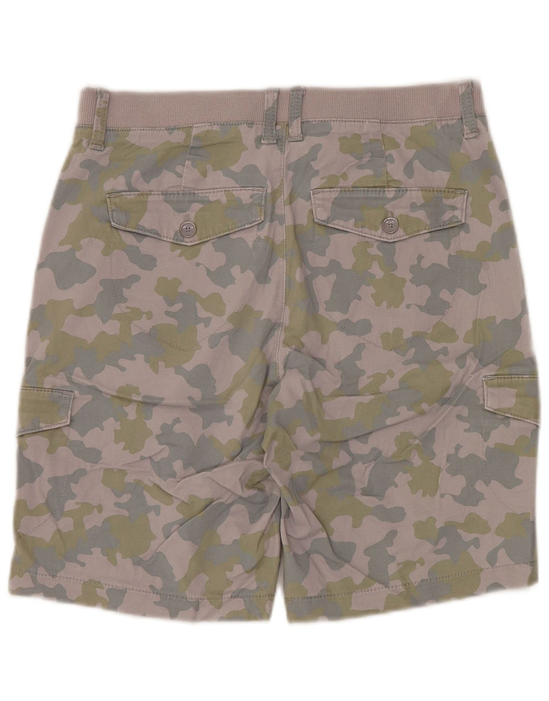 Shorts cargo feminino Lee de cintura média US 6 médio W30 algodão camuflado roxo