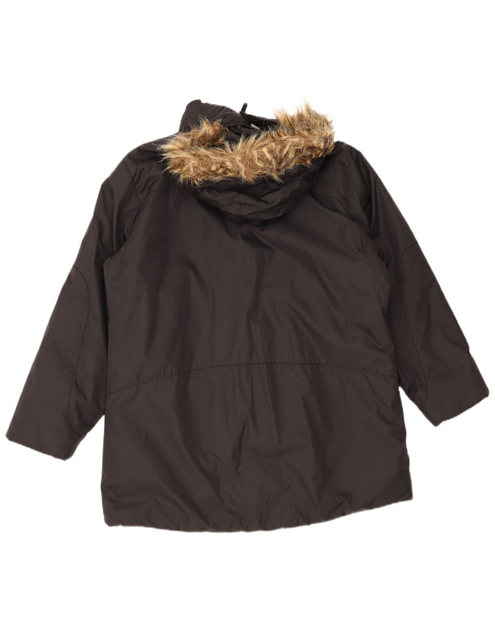 Jaqueta parka feminina com capuz Helly Hansen UK 18 XL preto poliamida