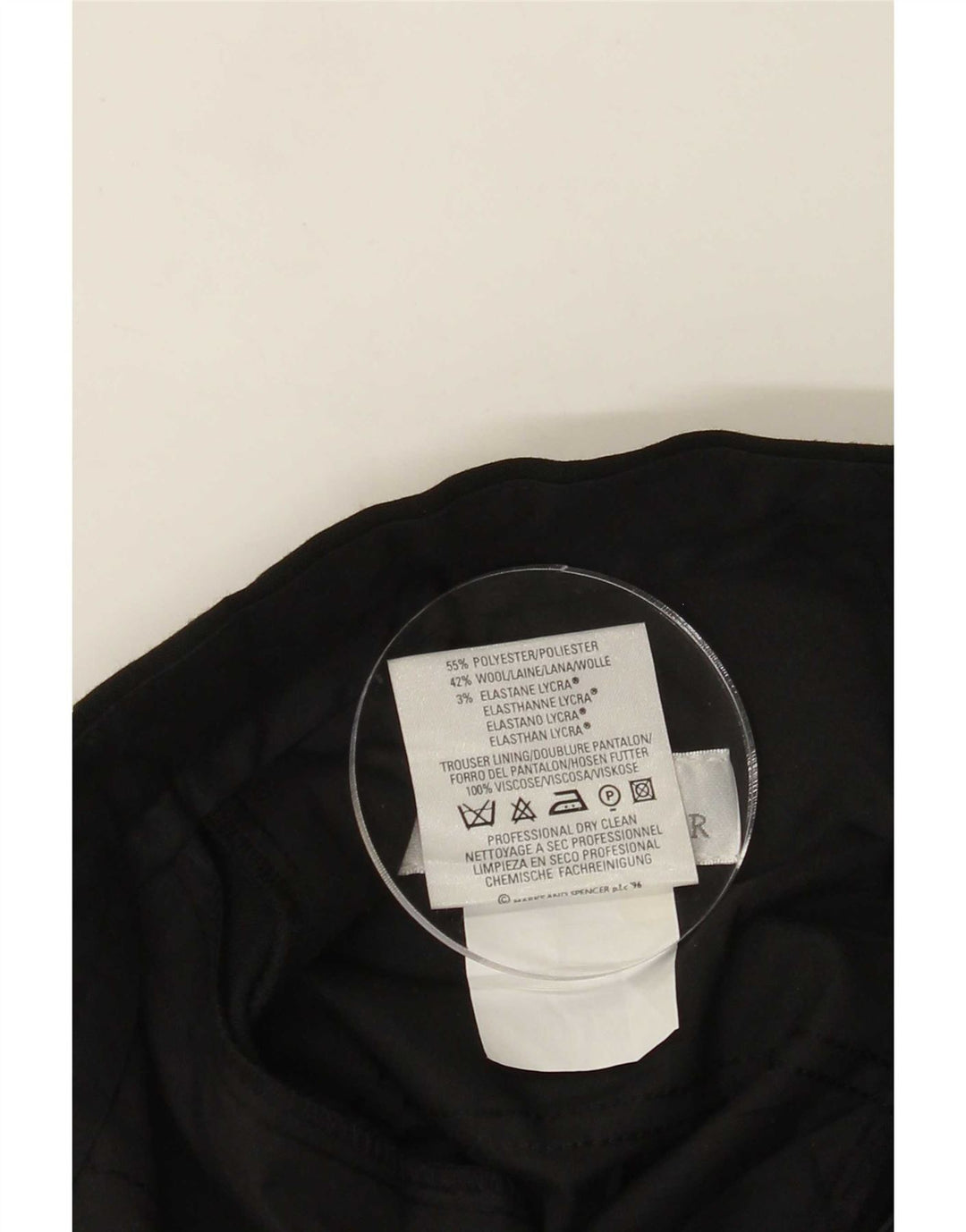 Calça masculina Marks & Spencer com pegged suit W32 L33 poliéster preto