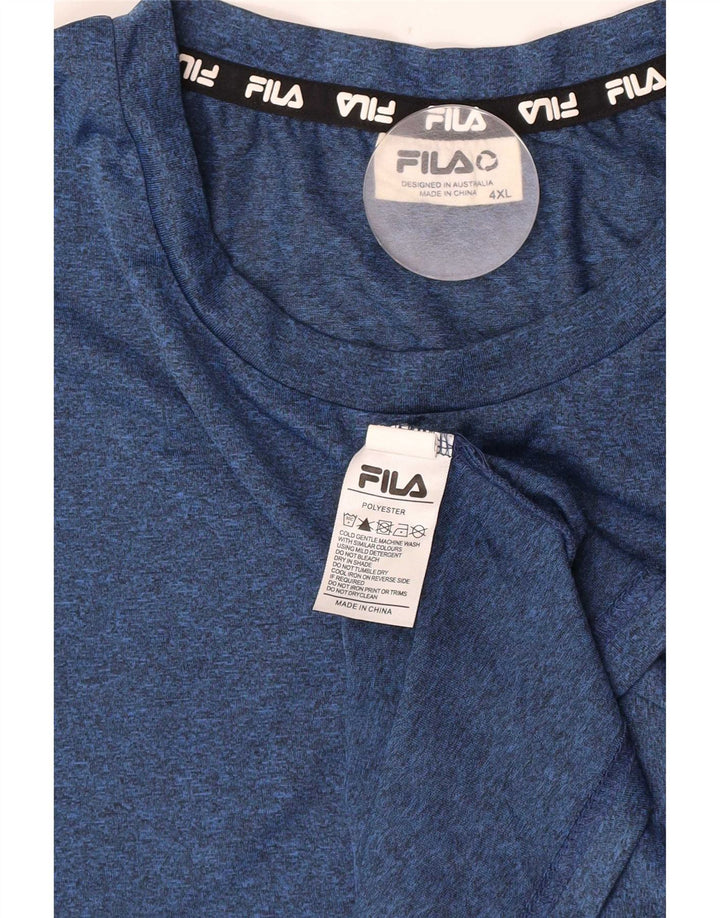 Camiseta masculina Fila Top 4XL poliéster azul marinho