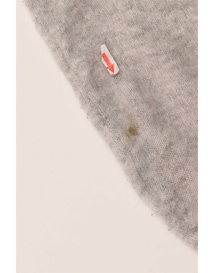 Suéter feminino Marks & Spencer com gola redonda Reino Unido 16 grande cinza