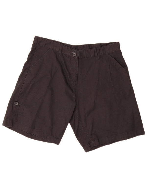 Shorts chino feminino Mountain Warehouse UK 14 grande W32 algodão preto