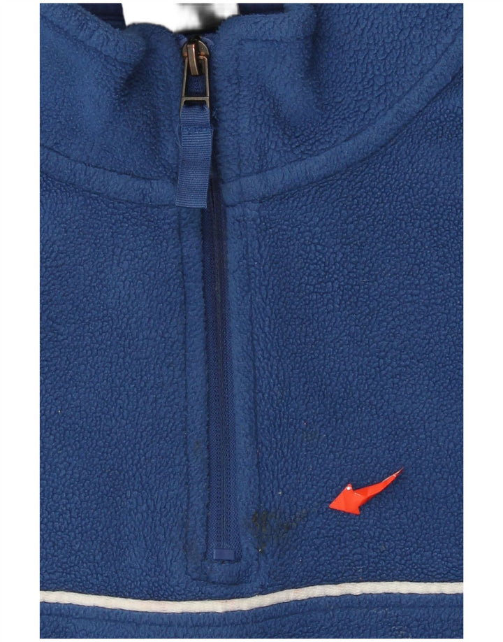 Suéter de lã masculino Umbro com zíper e gola grande azul poliéster