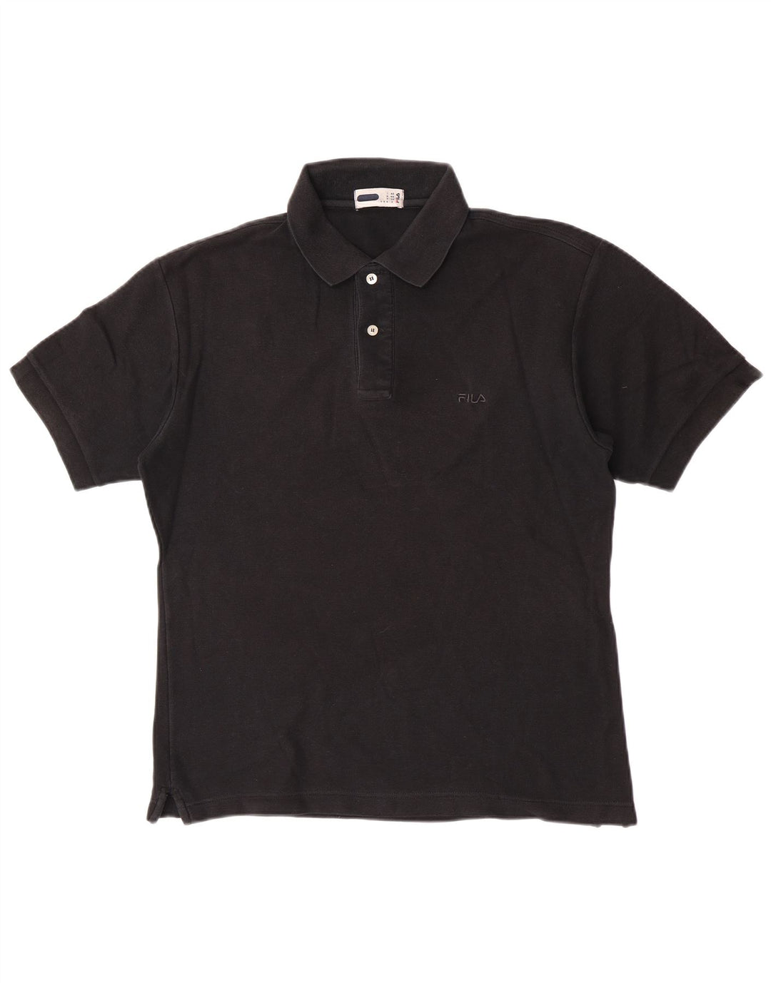 Camisa polo masculina Fila IT 46 pequena algodão preto