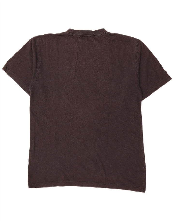 Fila Mens Graphic T-Shirt Top Pequeno Algodão Preto