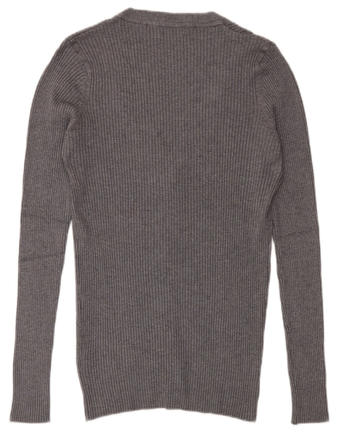 Suéter cardigã masculino Zara viscose cinza médio