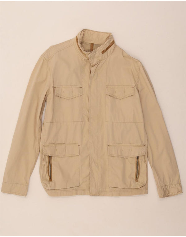 Jaqueta utilitária masculina MASSIMO DUTTI UK 42 XL algodão bege