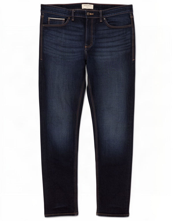 Marks & Spencer Masculino Autograph Slim Jeans W36 L33 Azul Marinho Algodão