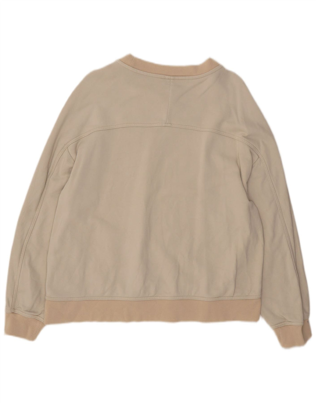 Cos moletom feminino jumper UK 14 médio bege poliamida