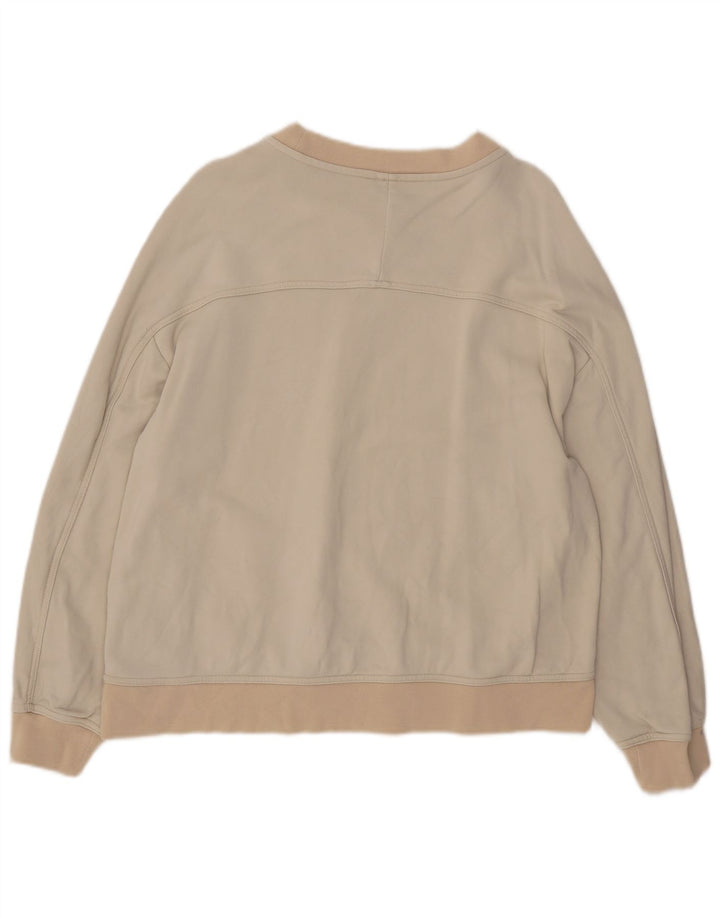 Cos moletom feminino jumper UK 14 médio bege poliamida