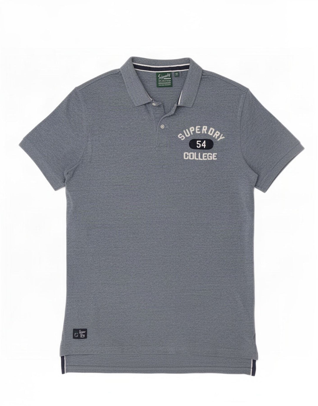Camisa polo masculina Superdry gráfica grande algodão azul