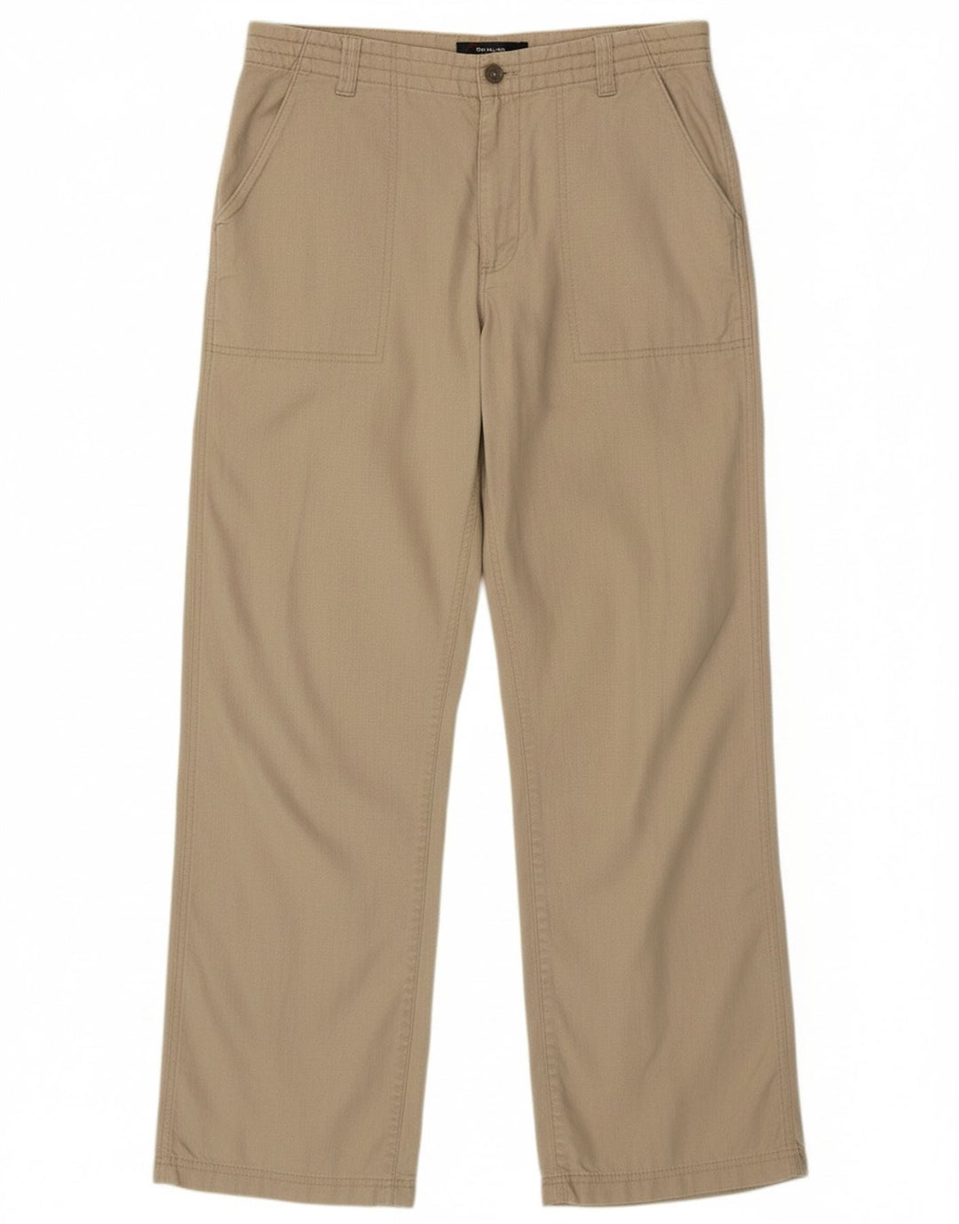 Calça chino reta feminina GUESS W32 L32 linho bege