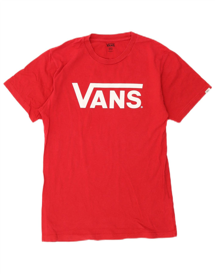 Camiseta Vans Masculina Graphic Top Pequeno Algodão Vermelho