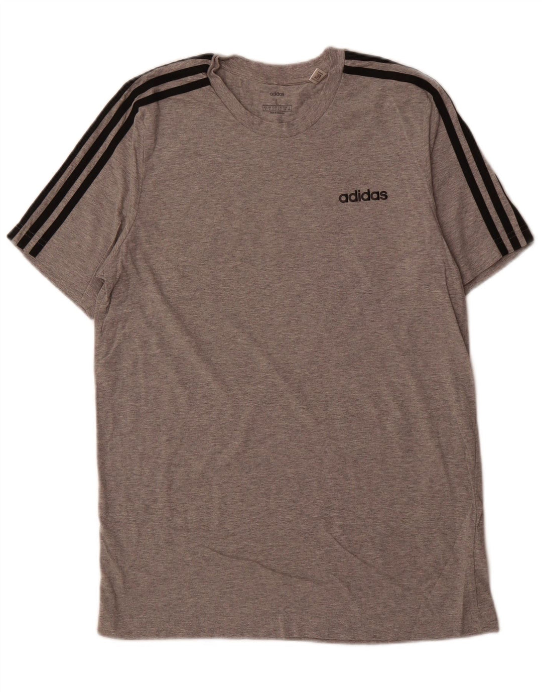 Camiseta masculina ADIDAS grande algodão cinza