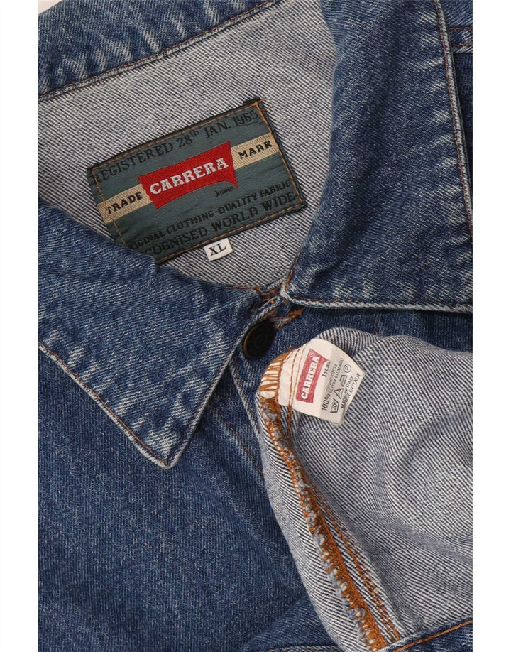 Jaqueta jeans masculina Carrera UK 42 XL algodão azul