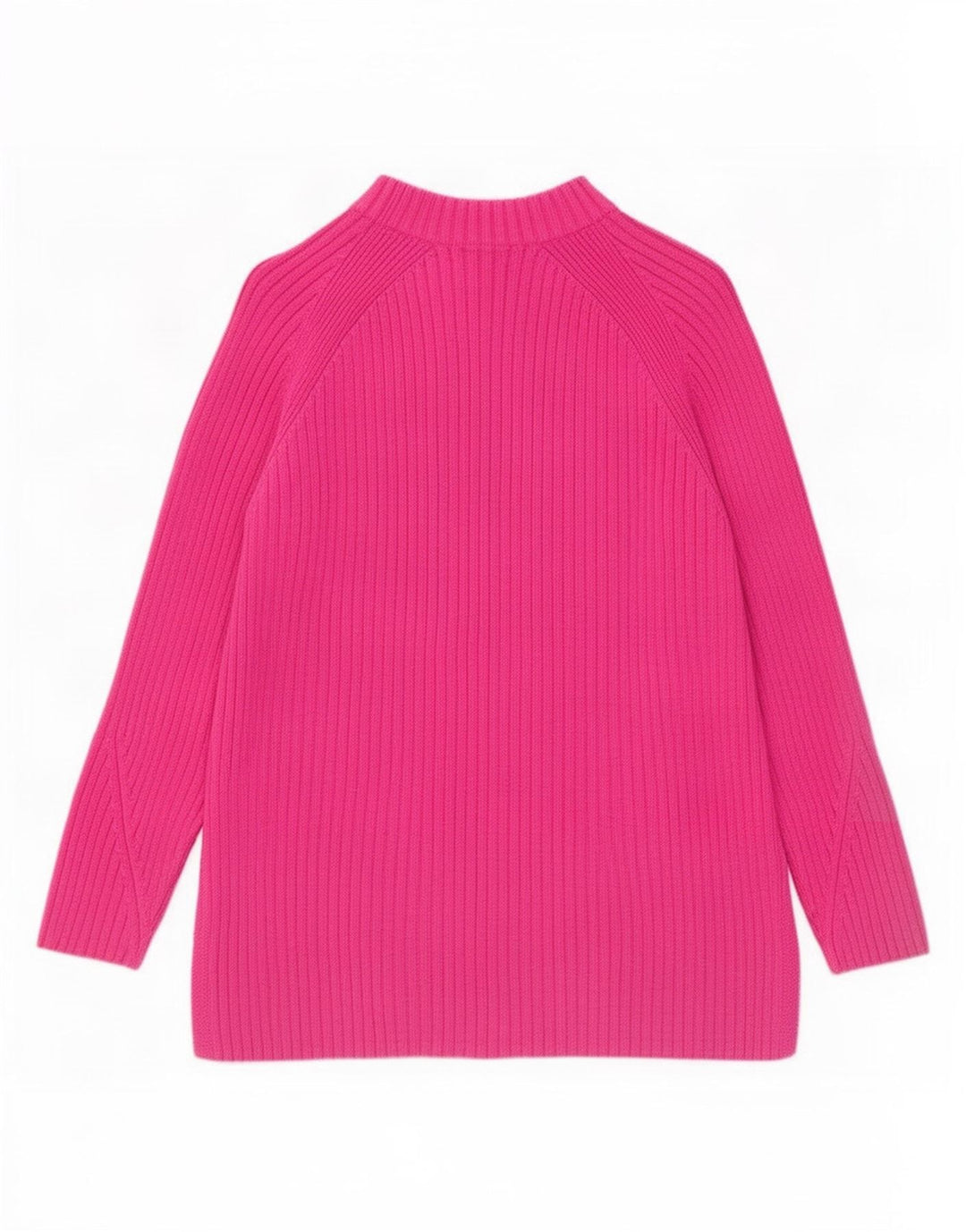 Suéter feminino Marks & Spencer com gola tartaruga Reino Unido 14 algodão rosa médio