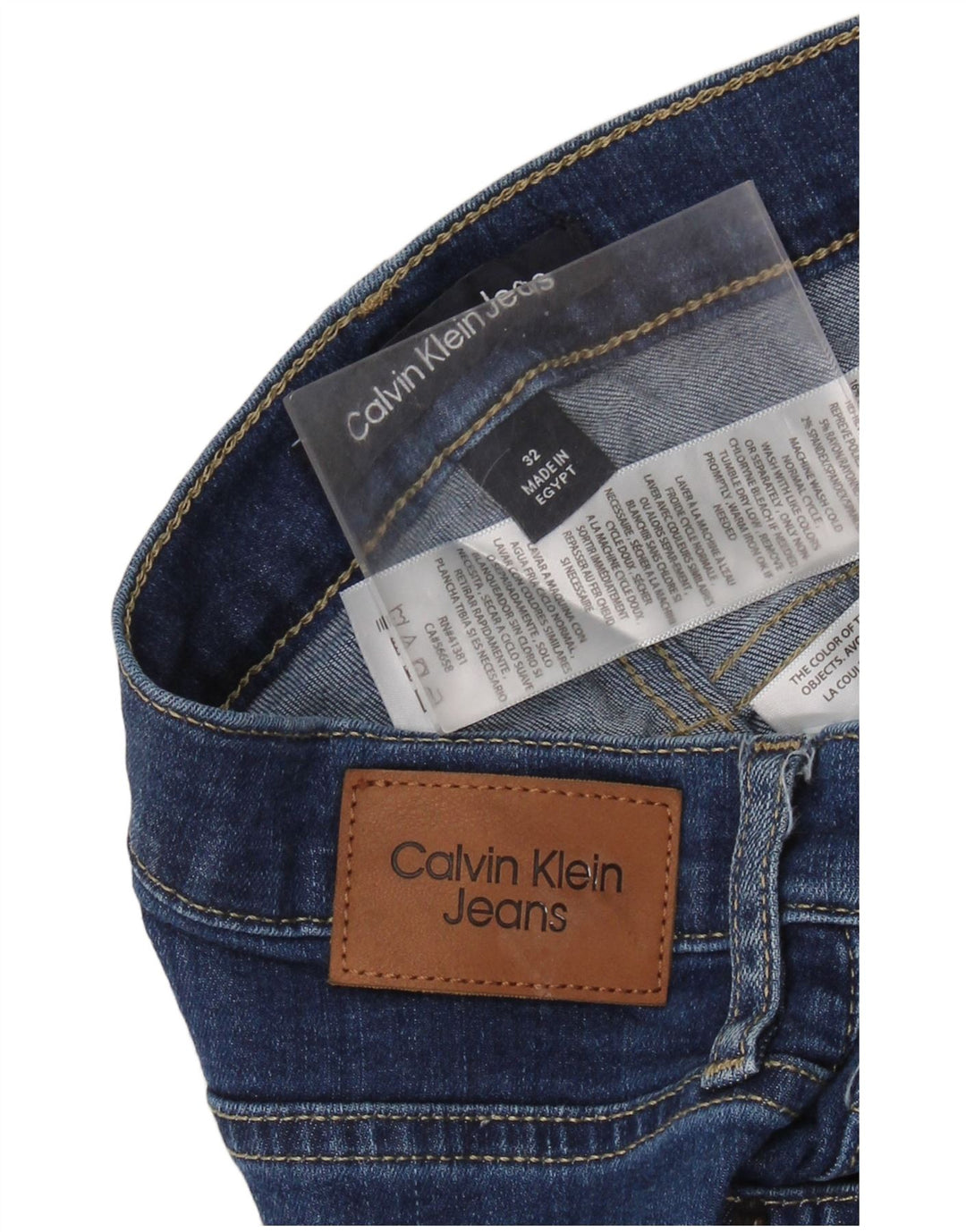 Calça jeans feminina CALVIN KLEIN W32 L22 azul algodão