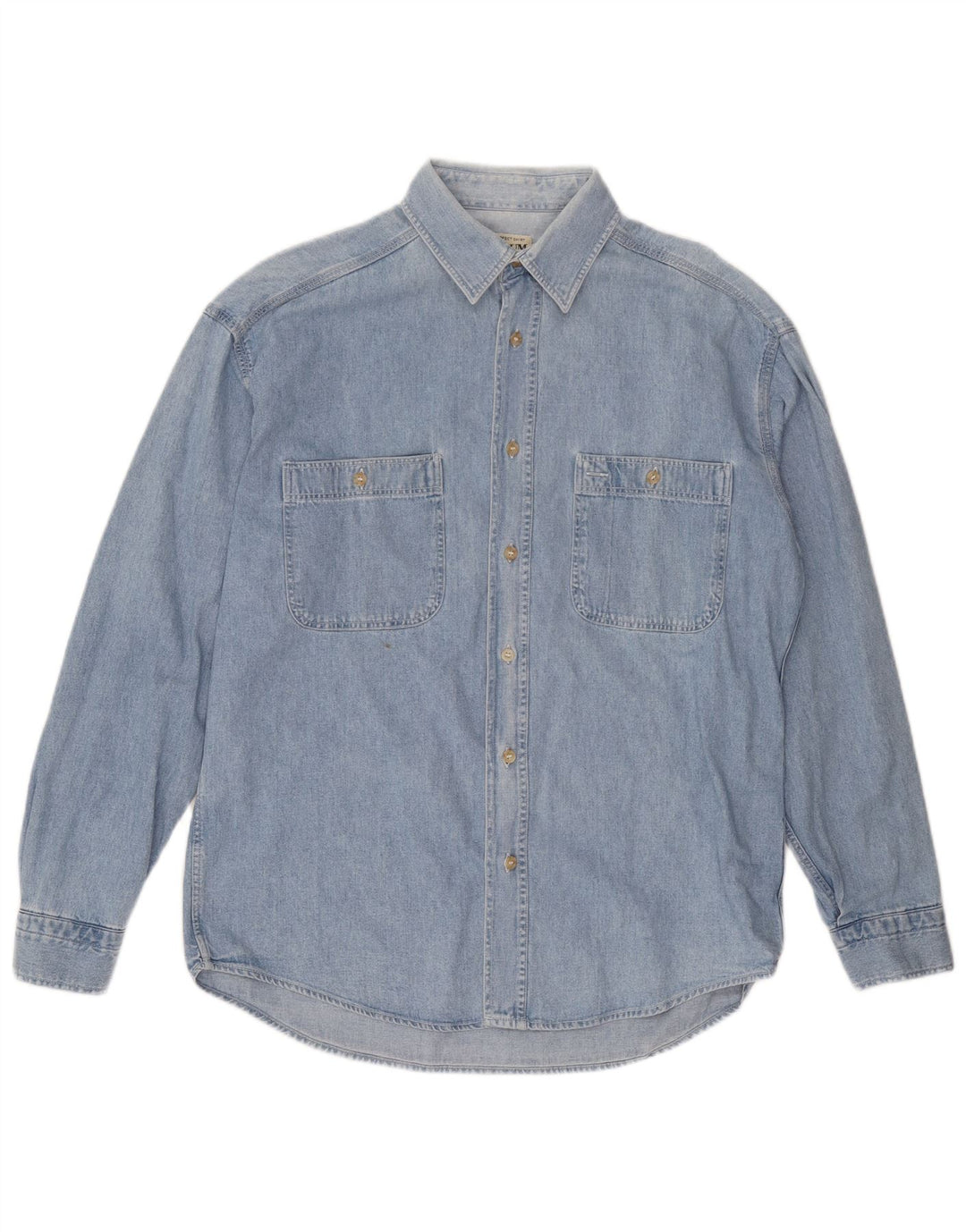 Camisa jeans masculina Wampum azul médio