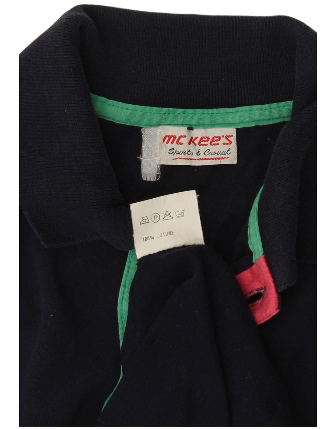 Camisa polo masculina MC Kee IT 52 grande algodão azul marinho