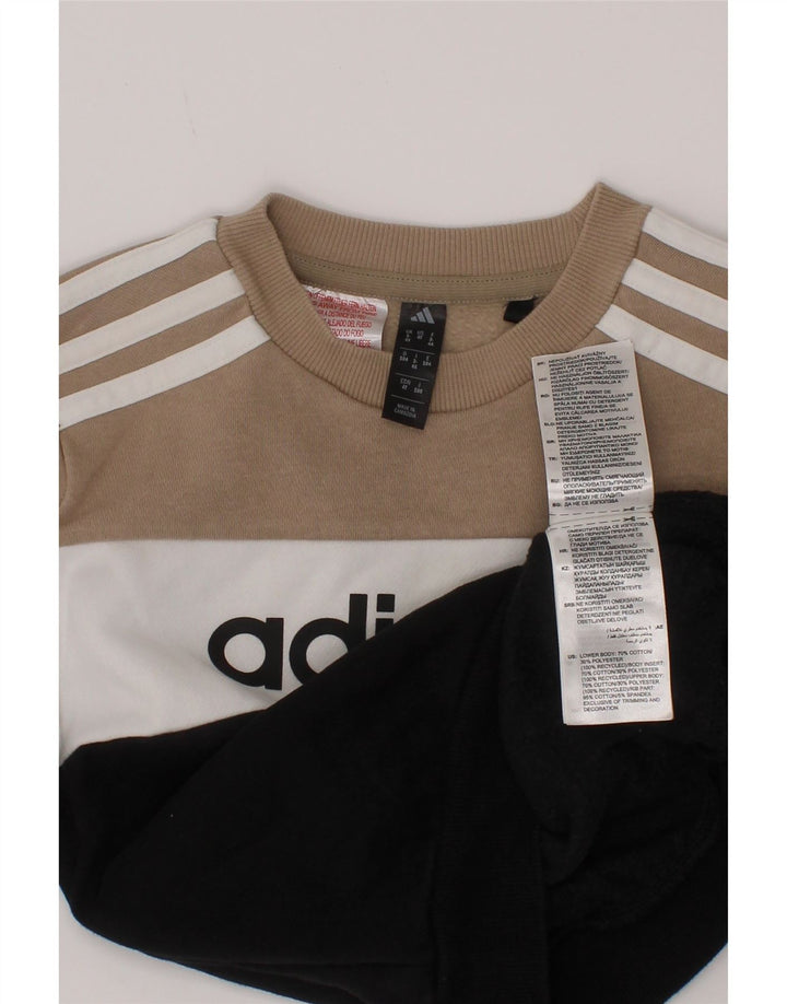Adidas Meninos Moletom Gráfico Jumper 3-4 Anos Colorblock Multicolorido
