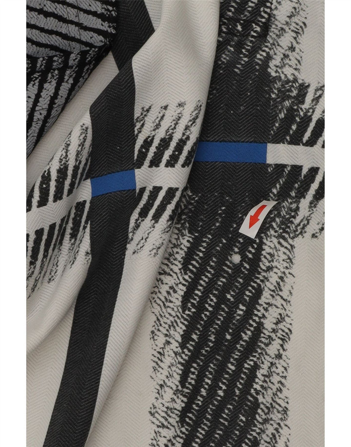 Camisa polo masculina Lotto médio branco colorblock poliéster