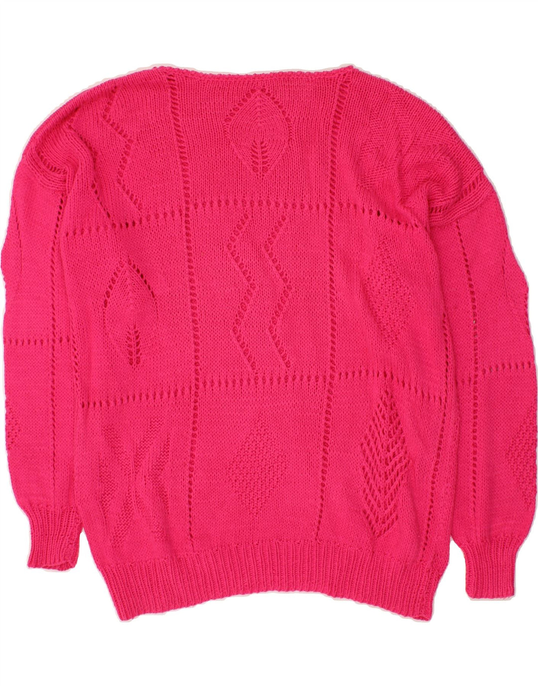 VINTAGE Womens Boat Neck Jumper Sweater UK 18 XL Pink Vintage Vintage and Second-Hand Vintage from Messina Hembry 