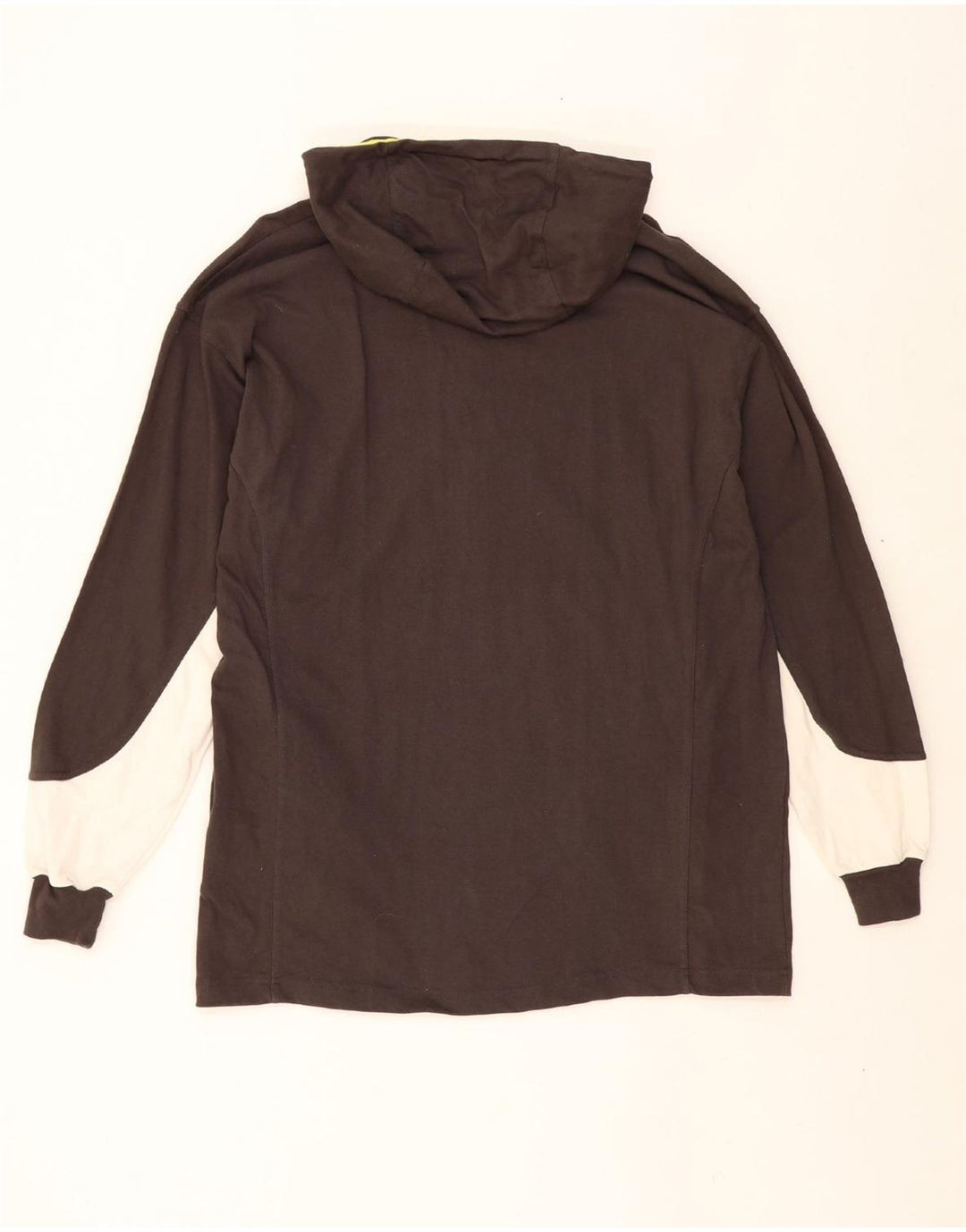 REEBOK Mens Hoodie Jumper Large Brown Colourblock Cotton Vintage Reebok and Second-Hand Reebok from Messina Hembry 