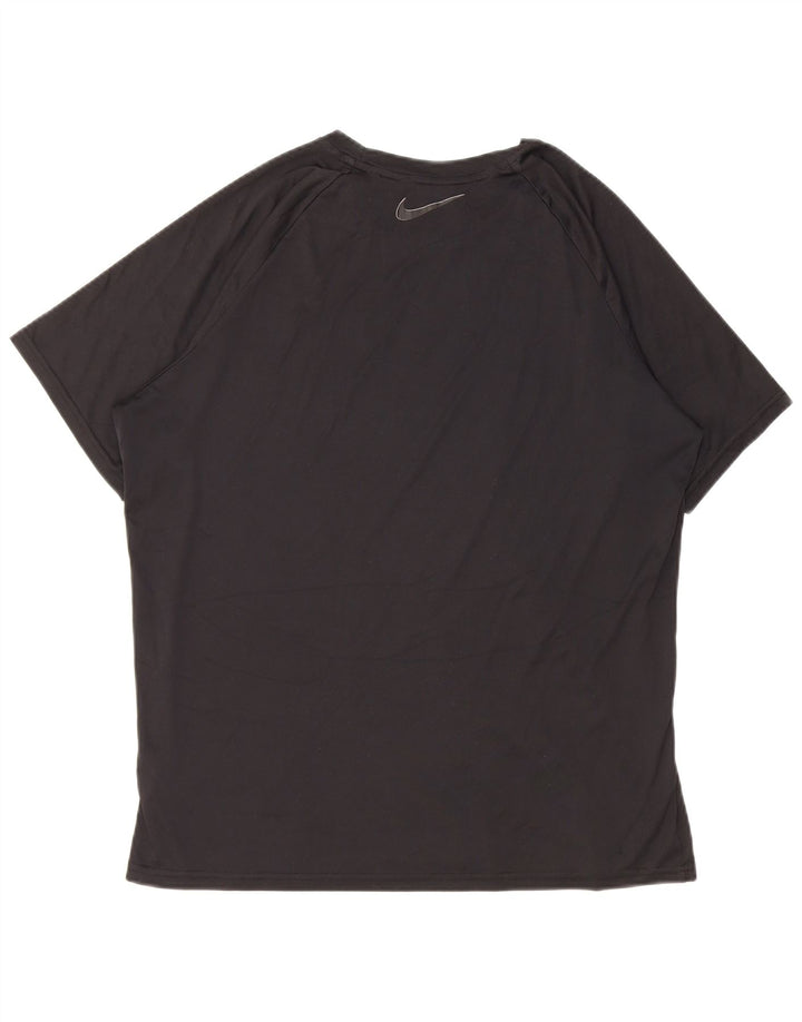 Camiseta Nike Masculina Dri Fit Graphic Top Médio Preto Poliéster