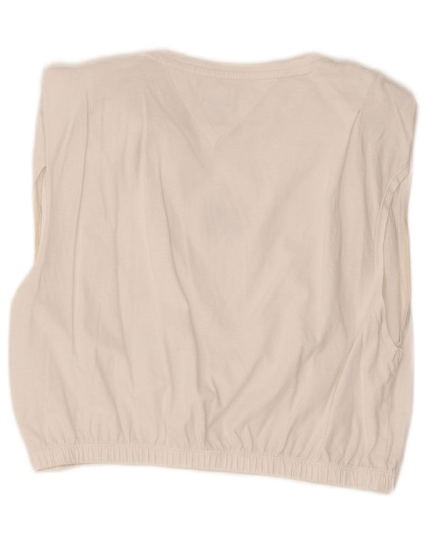 Top Tommy Hilfiger Feminino Crop Vest UK 14 Grande Branco