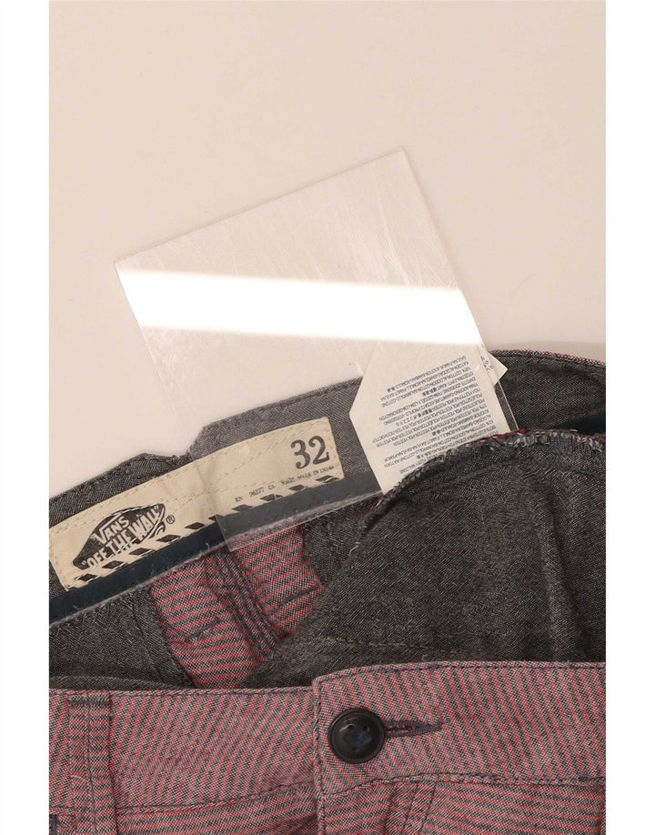 Vans Masculino Chino Shorts Médio W32 Rosa Listrado Algodão