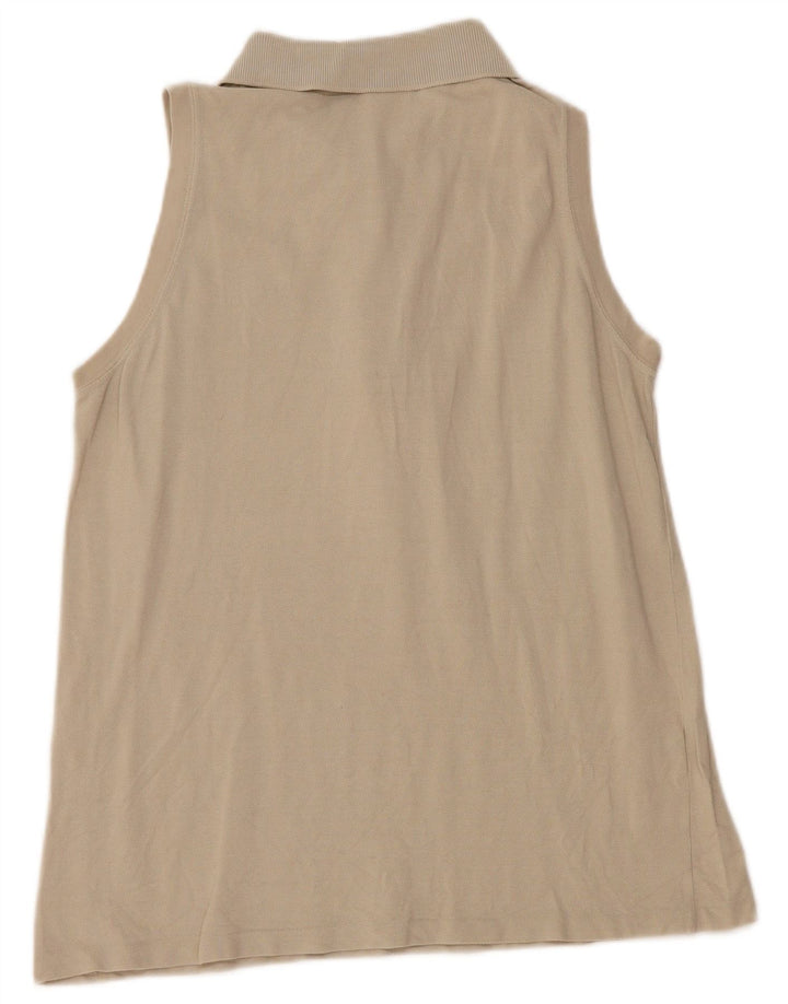Polo feminino sem mangas Lacoste EU 42 grande cinza