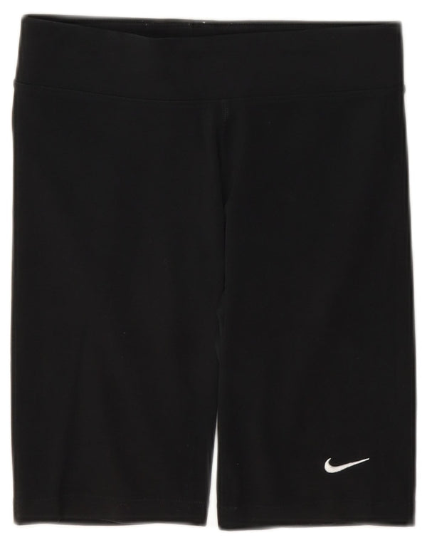 Shorts esportivos femininos Nike UK 10 pequeno algodão preto