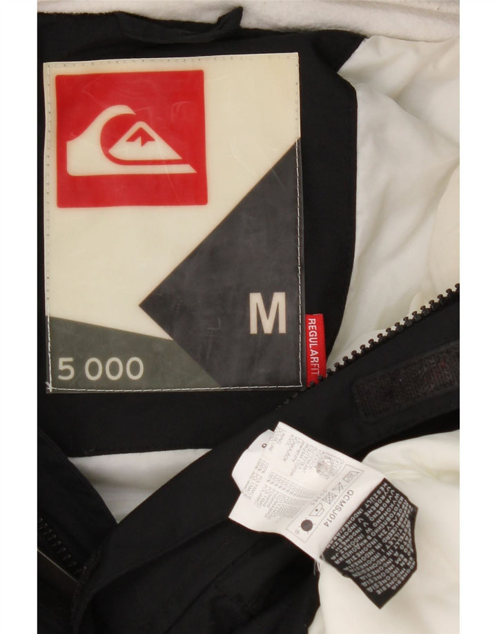Jaqueta corta-vento masculina Quiksilver com capuz UK 38 poliamida preta média