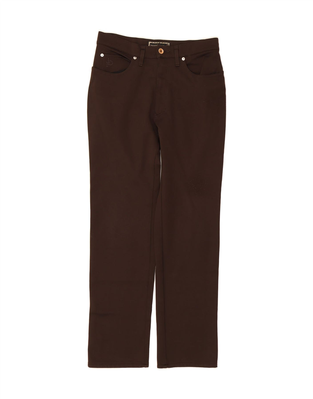 ROCCOBAROCCO Womens Straight Casual Trousers W31 L29 Brown Polyamide Vintage Roccobarocco and Second-Hand Roccobarocco from Messina Hembry 