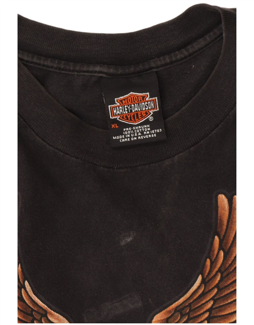 Camiseta masculina Harley Davidson Tulsa, Oklahoma 1999 gráfica Top XL preta