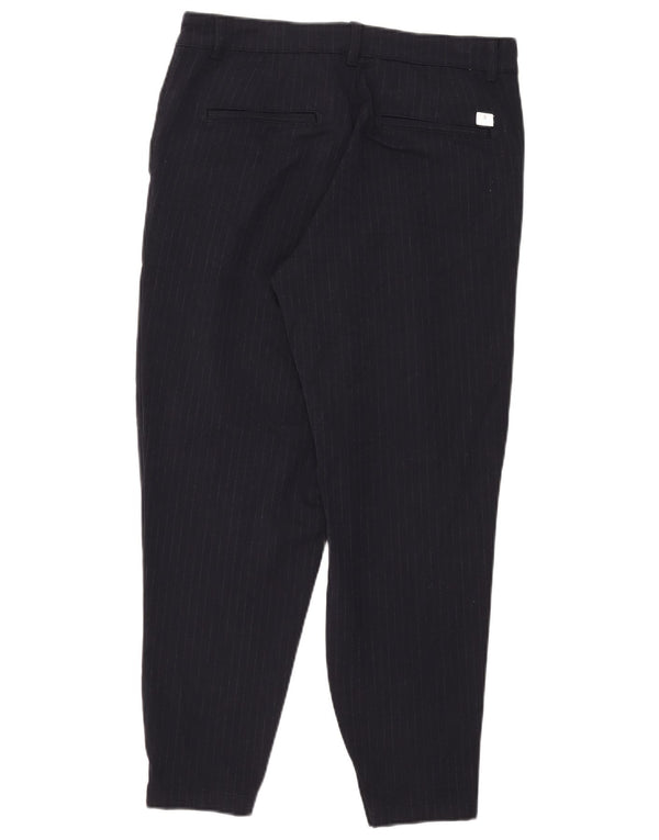 Calça chino masculina Jack & Jones cônica W32 L27 risca de giz azul marinho