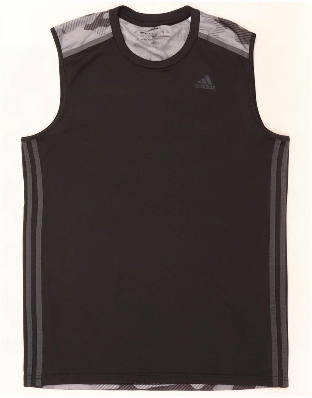 Adidas Mens Climacool Vest Top Grande Preto Camuflado Poliéster