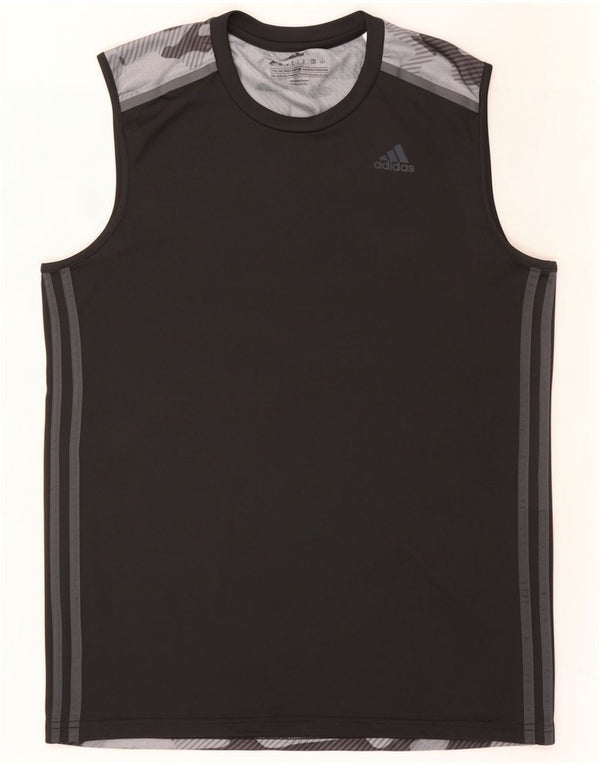 Adidas Mens Climacool Vest Top Grande Preto Camuflado Poliéster