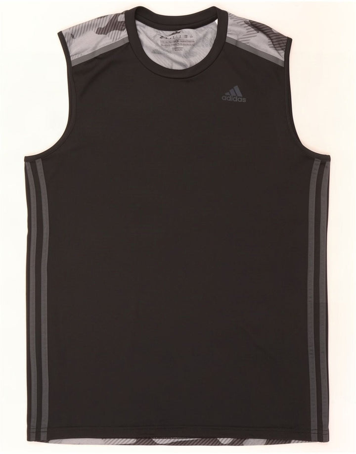 Adidas Mens Climacool Vest Top Grande Preto Camuflado Poliéster