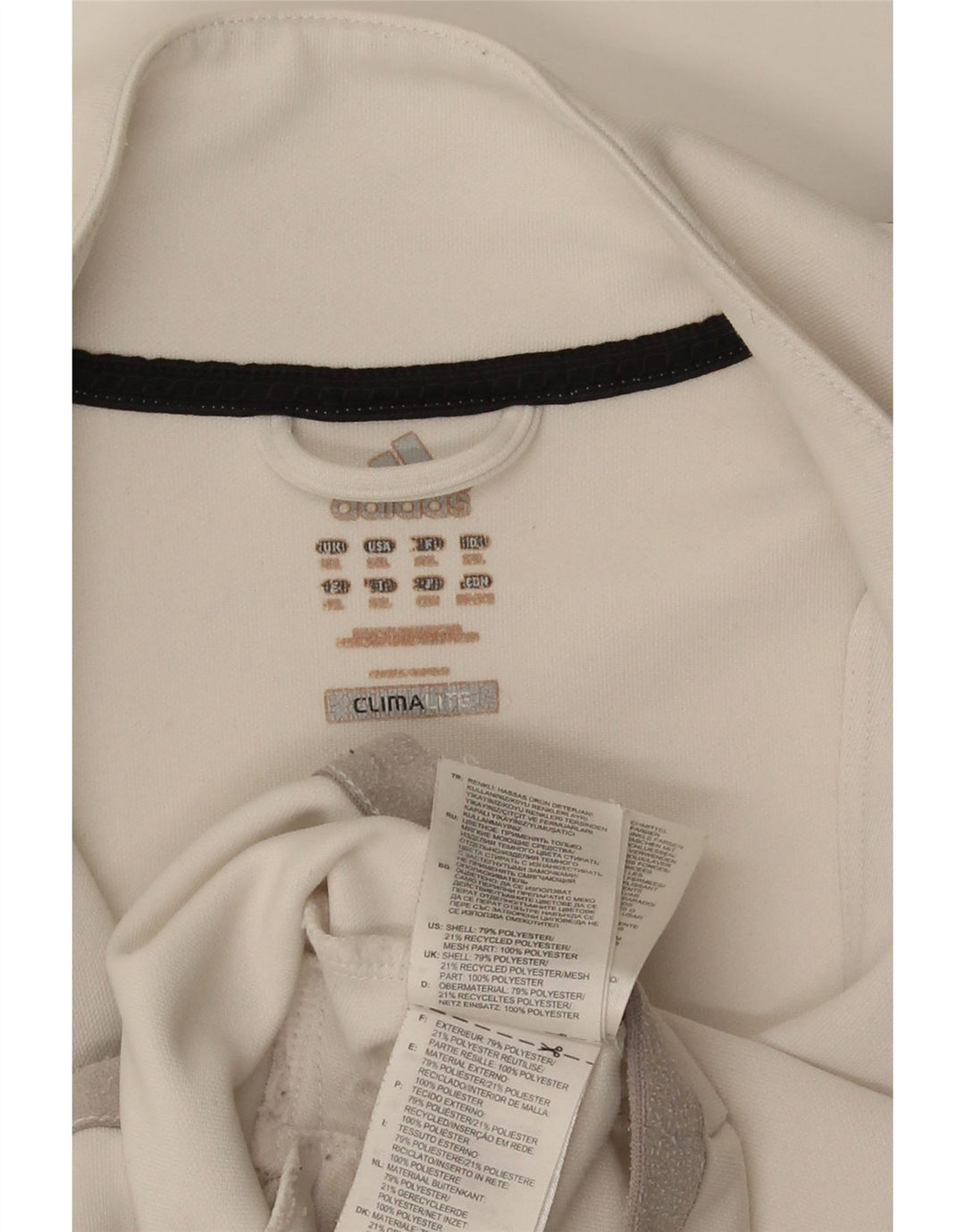 Adidas Mens Climalite Tracksuit Top Jacket XL Branco Poliéster