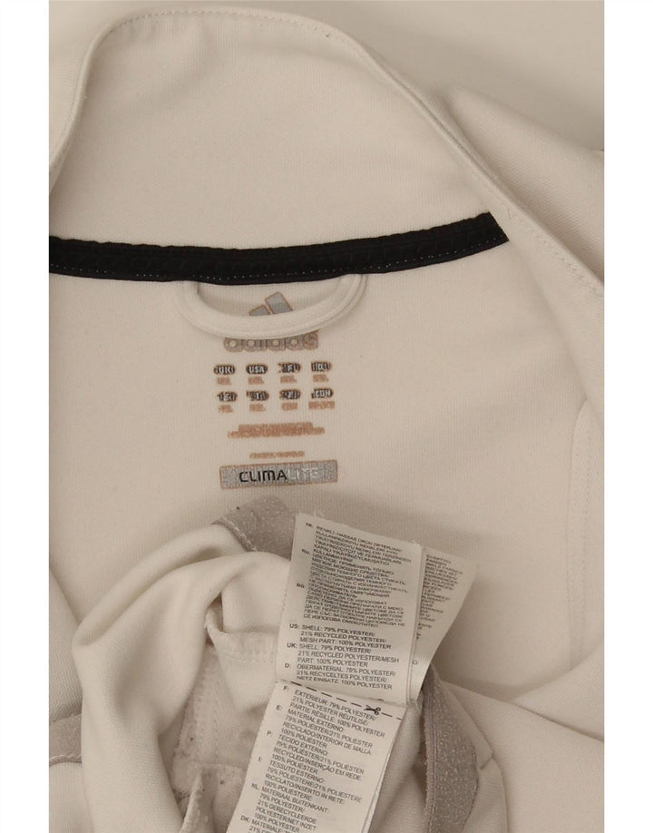 Adidas Mens Climalite Tracksuit Top Jacket XL Branco Poliéster