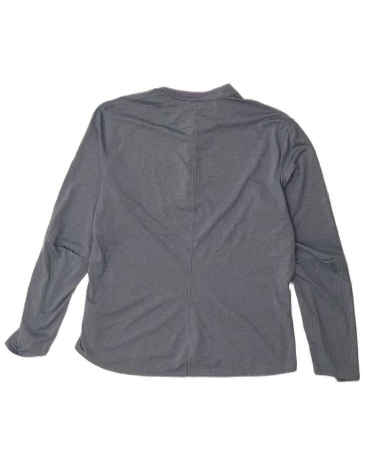 Adidas Mulher Climalite Zip Neck Pullover Treino Top UK 20/22 XL Cinza