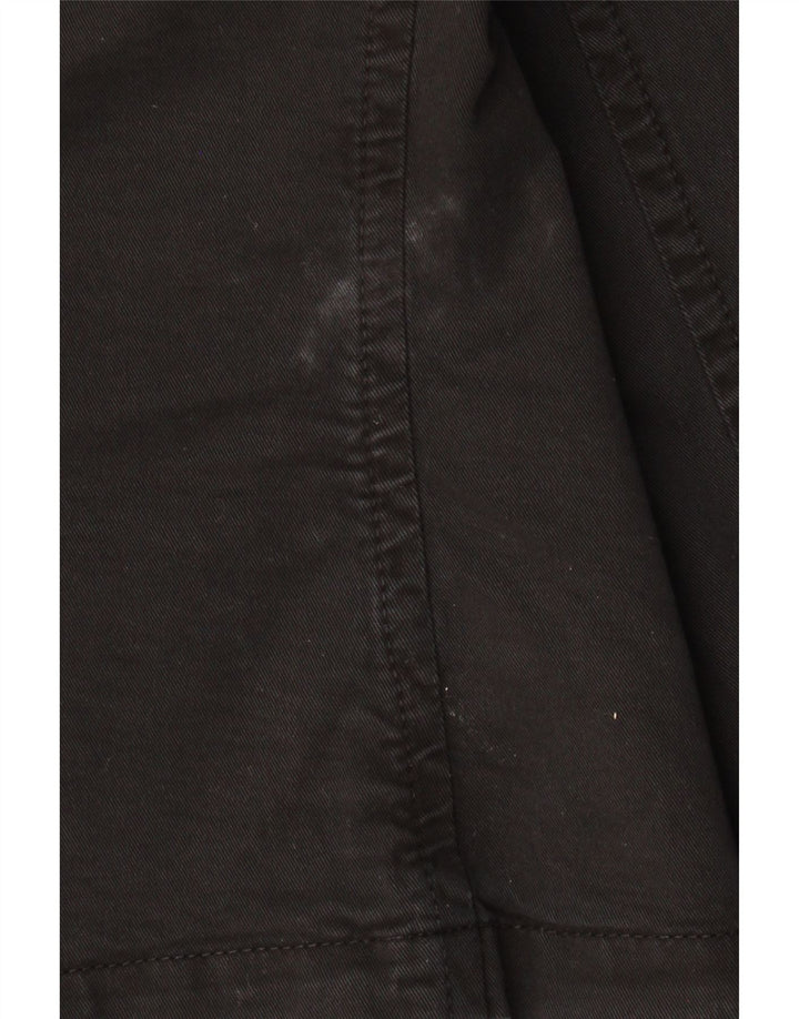 Jaqueta blazer feminina ARMANI JEANS crop 3 botões IT 48 XL algodão preto