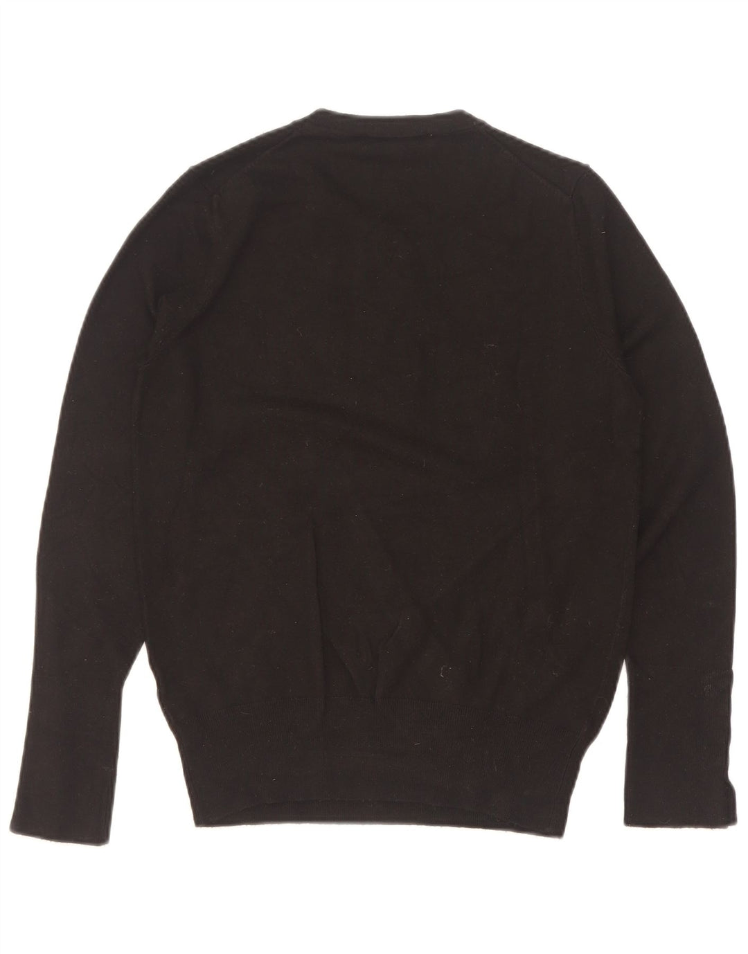 Zara Suéter feminino com gola redonda, Reino Unido 12 Médio Preto
