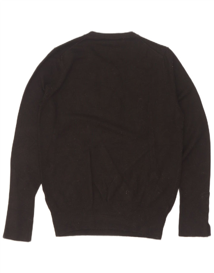 Zara Suéter feminino com gola redonda, Reino Unido 12 Médio Preto