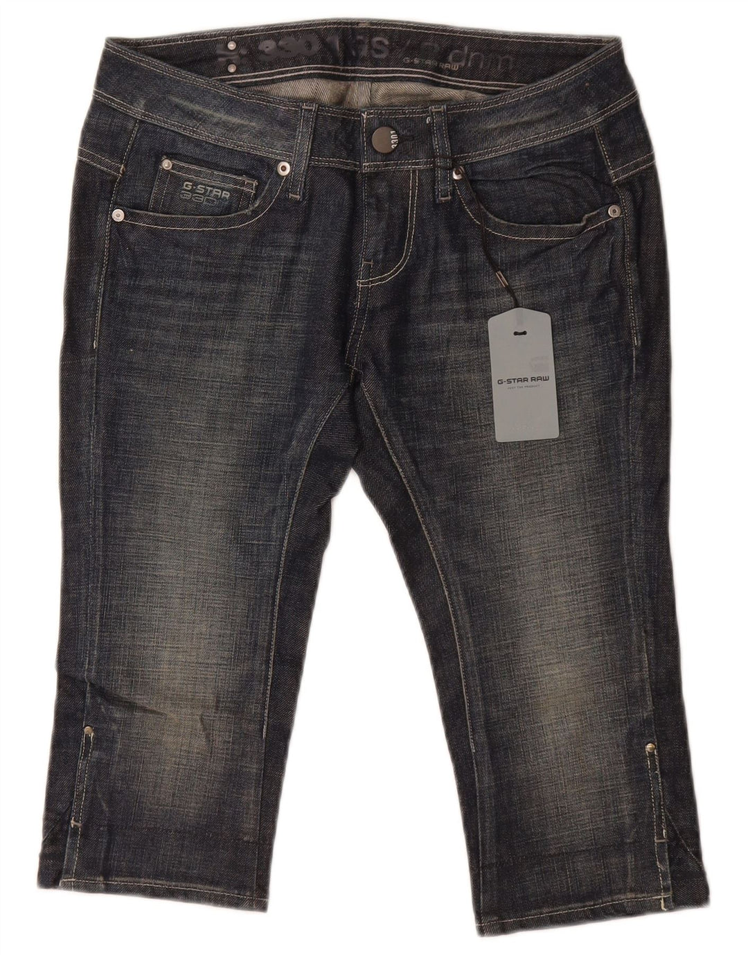 Jeans Capri feminino G-Star W28 L17 algodão azul